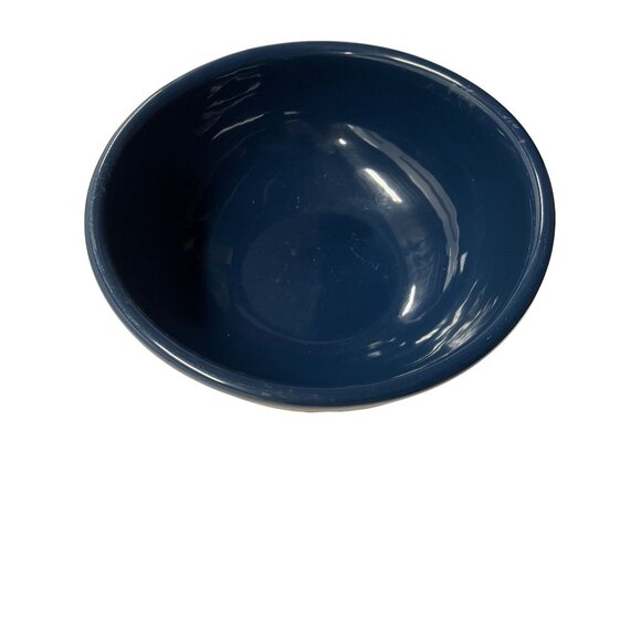 Vintage Ceramic Blue & Beige Mixing Bowl - Picture 3 of 5